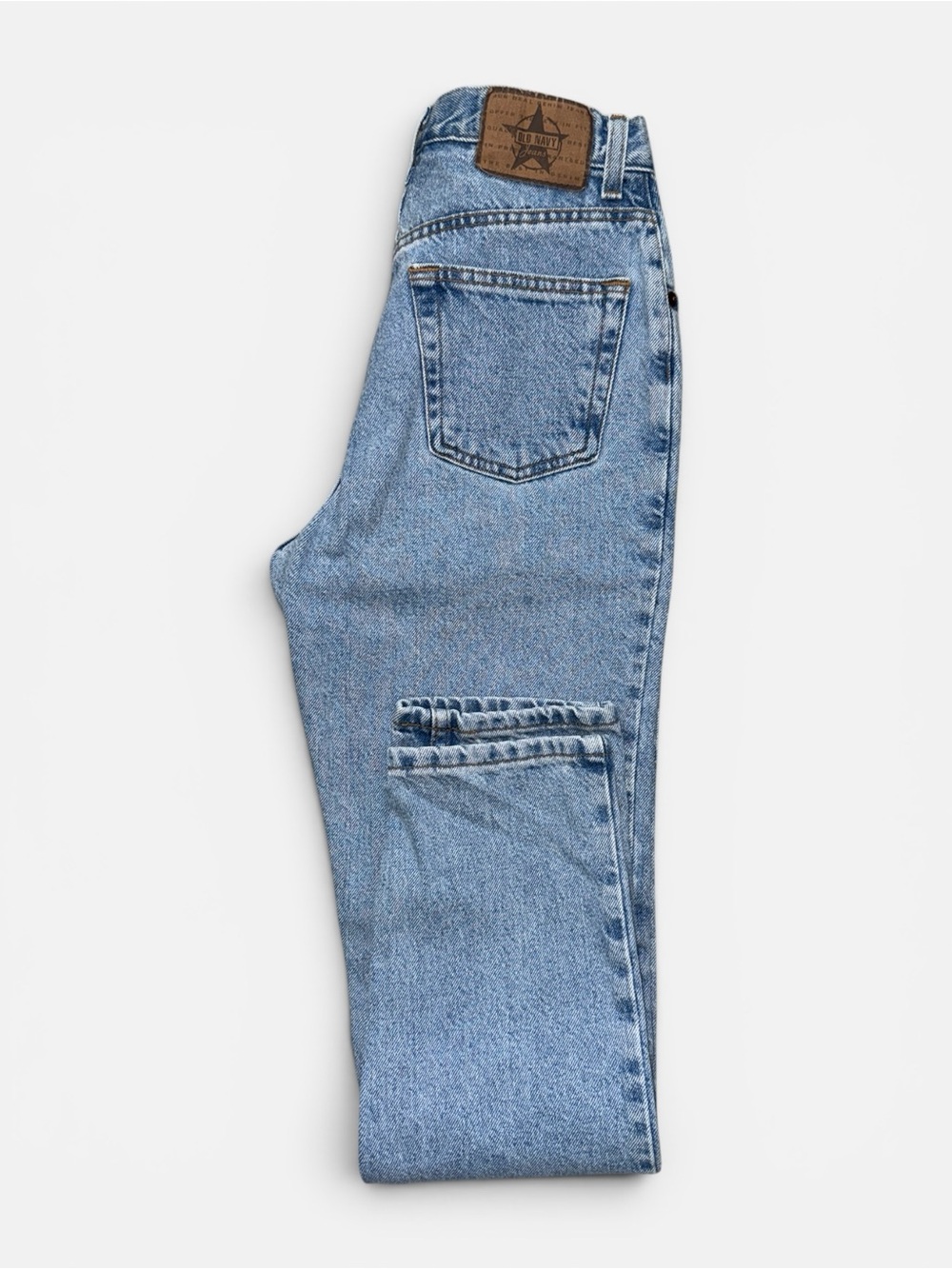 VTG 90s Old Navy Mom Jeans High Rise Light Wash Tapered Leg Y2K Size 2 / 25